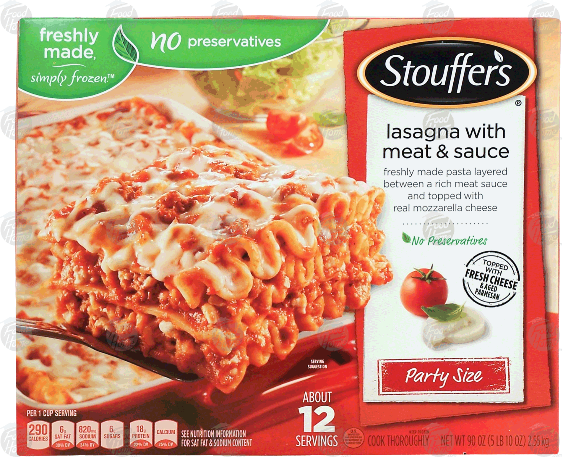 Stouffer's Classic Dinners Party Size lasagna with meat sauce Full-Size Picture